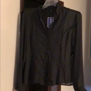 Black Polkadot Blouse Polkadot